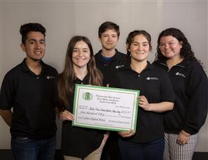 MMT Students holding PS State award certificate 